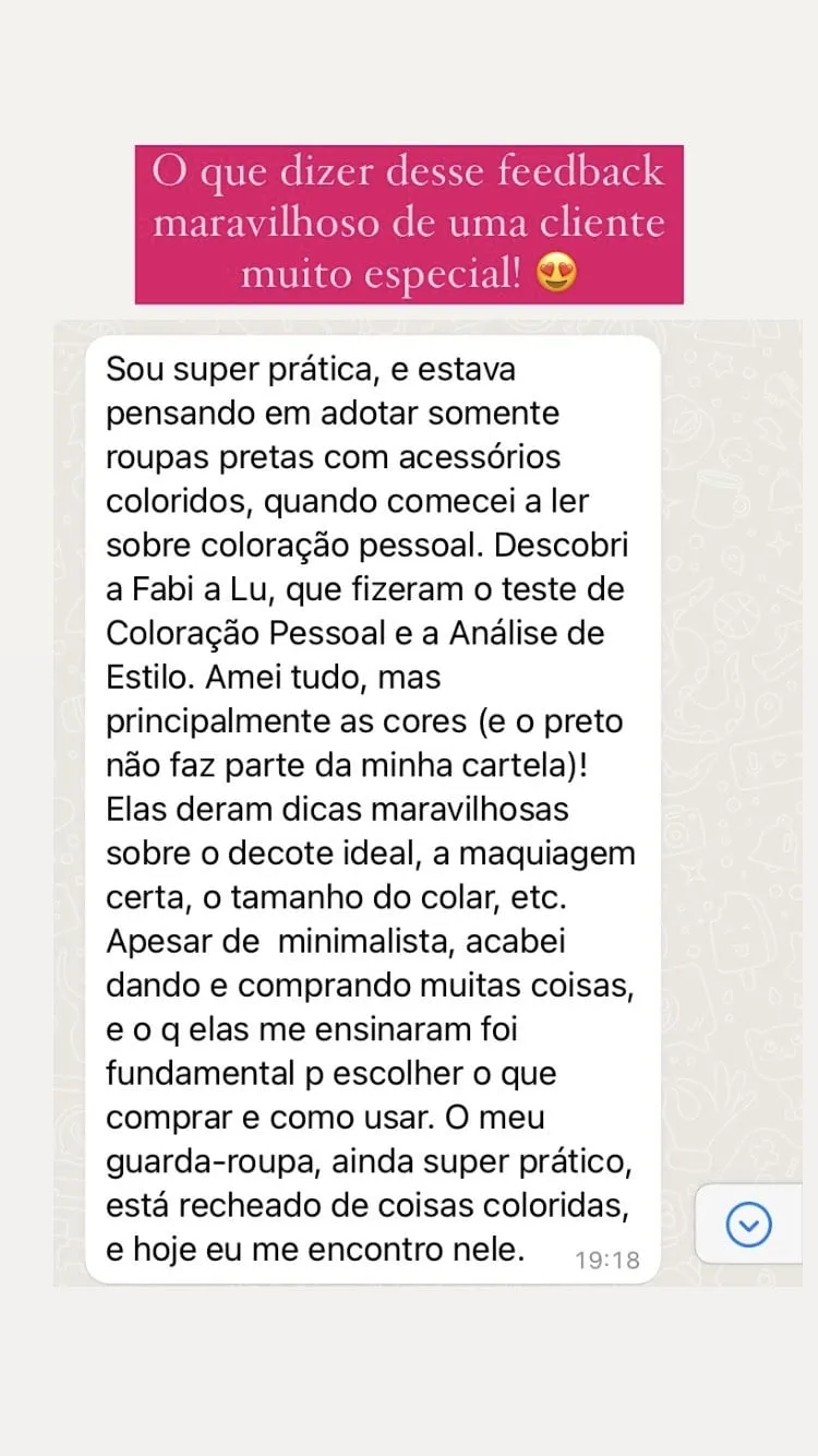 Mensagem de cliente agradecendo pela consultoria, print 6 de 24