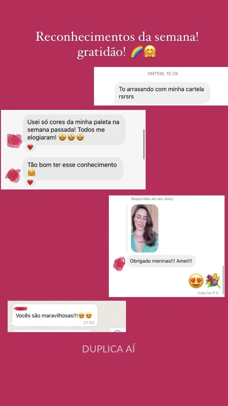 Mensagem de cliente agradecendo pela consultoria, print 17 de 24