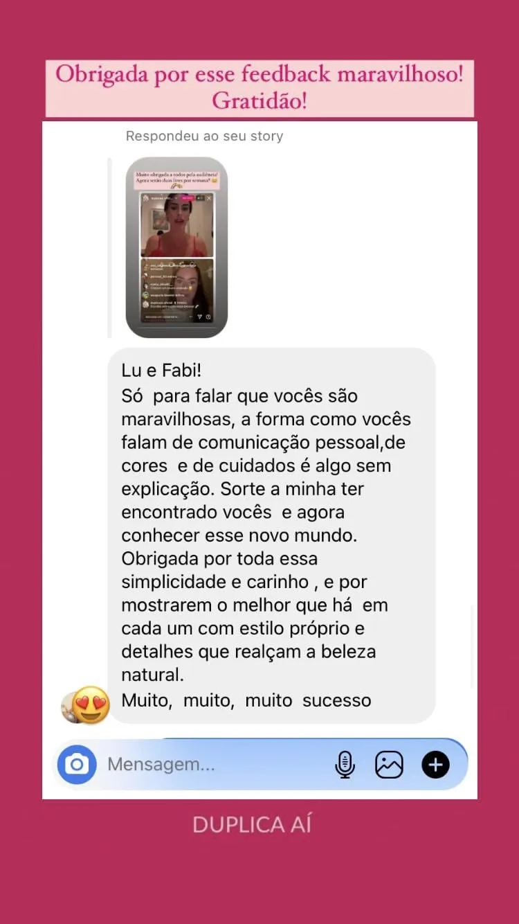 Mensagem de cliente agradecendo pela consultoria, print 18 de 24